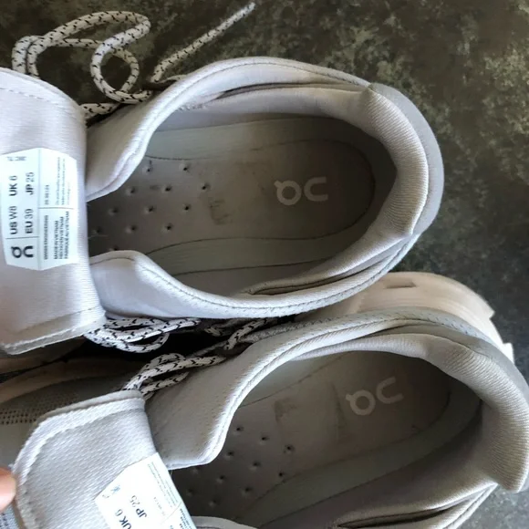 On Running Women's Cloudnova Sneakers - Gray and Soft pink eggshells - Picture 5 of 10